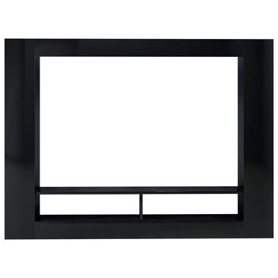 vidaXL magasfényű fekete forgácslap TV-szekrény 152 x 22 x 113 cm
