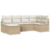 vidaXL Kanap&eacute; Szett 8 pcs B&eacute;zs polirattan