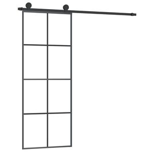 vidaXL ESG &uuml;veg &eacute;s alum&iacute;nium tol&oacute;ajt&oacute; f&eacute;mszerelv&eacute;ny-szettel 76x205 cm