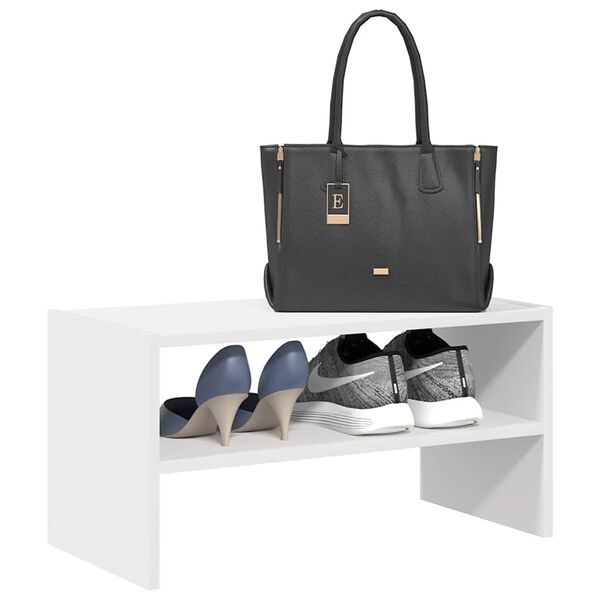 vidaXL feh&eacute;r cipőtart&oacute; &aacute;llv&aacute;ny halmozhat&oacute; 60 x 30 x 30,5 cm