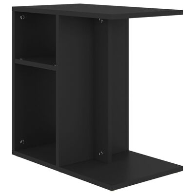 vidaXL fekete forgácslap kisasztal 50 x 30 x 50 cm