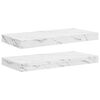 vidaXL Falpolc 2 db Feh&eacute;r m&aacute;rv&aacute;ny 50 x 23,5 x 3,8 cm Szerelt Fa