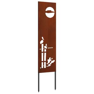 vidaXL Kertv&eacute;dő v&aacute;szon Rozsd&aacute;s 32 x 140 cm Időj&aacute;r&aacute;s&aacute;ll&oacute; ac&eacute;l