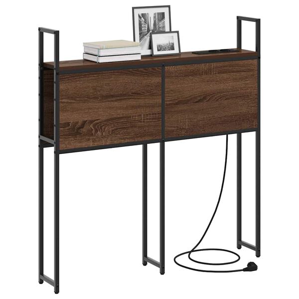 vidaXL T&aacute;rol&oacute;s Fejt&aacute;mla T&ouml;ltő &Aacute;llom&aacute;ssal barna t&ouml;lgy 78 x 15 x 98 cm