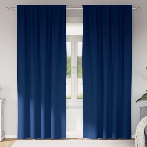 vidaXL Fekete F&uuml;gg&ouml;ny Gyűrűkkel 2 pcs S&ouml;t&eacute;t k&eacute;k 260 x 140 cm