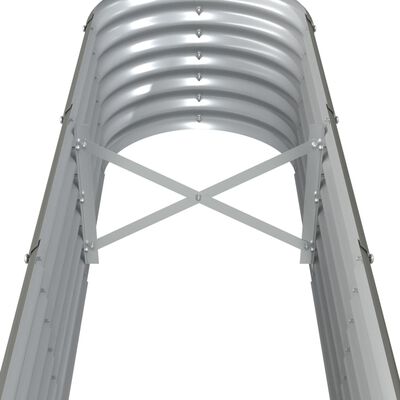 vidaXL szürke porszórt acél kerti magaságyás 260x40x36 cm