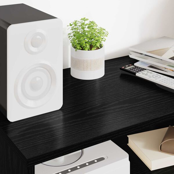 vidaXL TV szekr&eacute;ny Fekete t&ouml;lgy 60 x 35 x 40 cm Faanyag