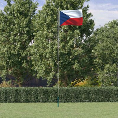 vidaXL alumínium cseh zászló és rúd 6,23 m
