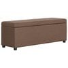 vidaXL barna poli&eacute;szter pad t&aacute;rol&oacute;rekesszel 116 cm