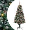 vidaXL Mű kar&aacute;csonyfa 300 LED-del Z&ouml;ld 180 cm PVC &eacute;s Ac&eacute;l &eacute;s Műanyag