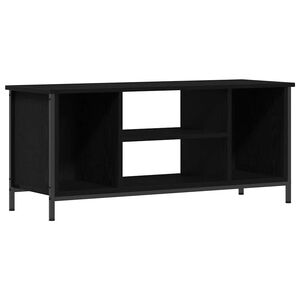 vidaXL TV szekr&eacute;ny 102 x 35 x 45 cm Fekete t&ouml;lgy Szerelt Fa