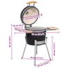 Kamado Barbecue Grill F&uuml;st&ouml;lő Ker&aacute;mia 33 cm