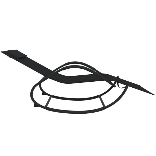 vidaXL fekete ac&eacute;l &eacute;s textil&eacute;n hint&aacute;z&oacute; napoz&oacute;&aacute;gy