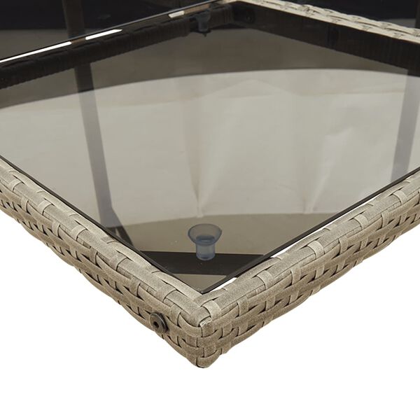 vidaXL 17 r&eacute;szes sz&uuml;rke polyrattan kerti &eacute;tkezőgarnit&uacute;ra p&aacute;rn&aacute;val