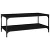 vidaXL fekete szerelt fa doh&aacute;nyz&oacute;asztal 80 x 50 x 40 cm