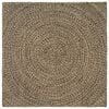 vidaXL Ter&uuml;leti szőnyeg Term&eacute;szetes &eacute;s Fekete 120 x 120 cm Juta
