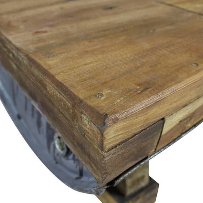 vidaXL tömör újrahasznosított fa dohányzóasztal 90 x 50 x 35 cm