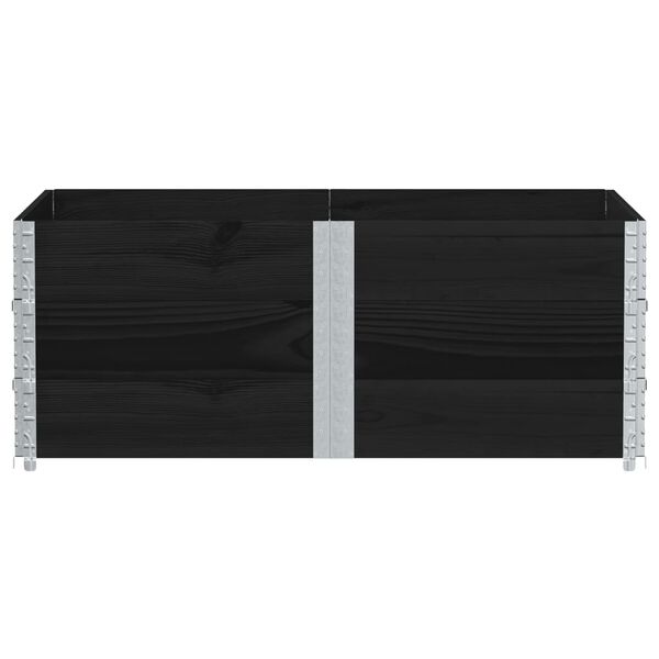 vidaXL fekete t&ouml;m&ouml;r fenyőfa kerti n&ouml;v&eacute;nytart&oacute; 150 x 100 cm