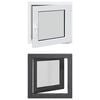 vidaXL D&ouml;nthető &eacute;s forgathat&oacute; pinceablak RISOR 60 x 60 cm PVC &eacute;s &Uuml;veg