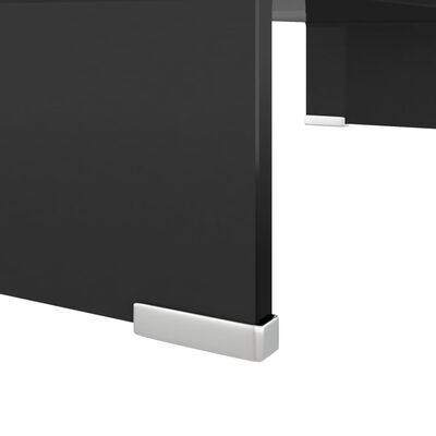 vidaXL Átlátszó üveg TV/monitor állvány 60x25x11 cm