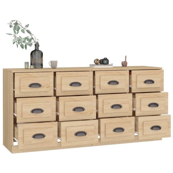 vidaXL 2 db sonoma t&ouml;lgysz&iacute;nű szerelt fa t&aacute;lal&oacute;szekr&eacute;ny