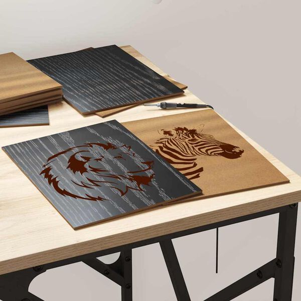 vidaXL Dekor Panelek 50 pcs Fekete t&ouml;lgy 21 x 30 x 0,27 cm Faanyag