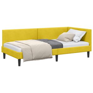 vidaXL Sarok&aacute;gy keret fejt&aacute;ml&aacute;val S&aacute;rga 80 cm x 200 cm B&aacute;rsony