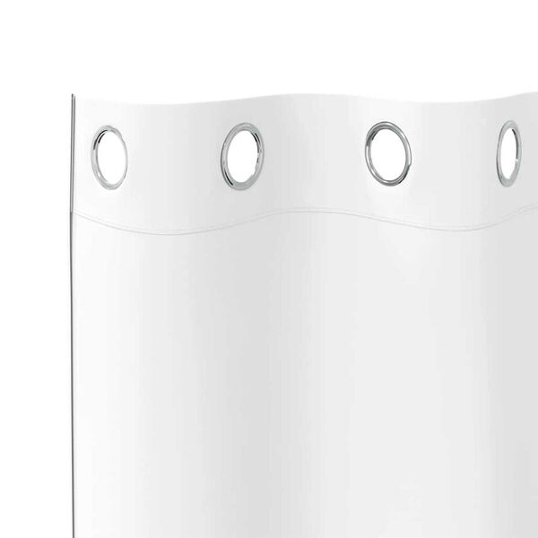 vidaXL Fekete F&uuml;gg&ouml;ny Gyűrűkkel 2 pcs Tiszta Feh&eacute;r 175 x 140 cm