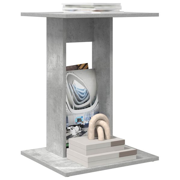 vidaXL Oldal asztal Beton Sz&uuml;rke 45 x 40 x 62,5 cm Faanyag