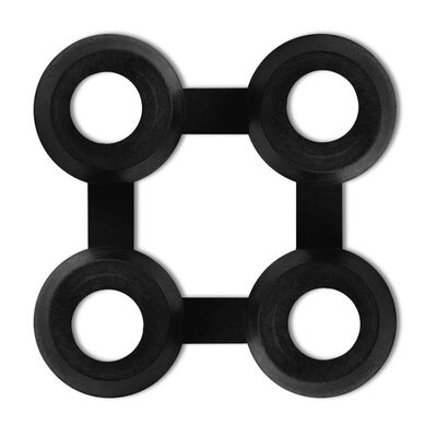 vidaXL 10 db fekete gumi lábtörlő összekapcsoló elem