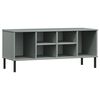 vidaXL OSLO sz&uuml;rke t&ouml;m&ouml;r fa cipőszekr&eacute;ny f&eacute;m l&aacute;bakkal 106 x 35 x 45 cm