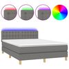 vidaXL s&ouml;t&eacute;tsz&uuml;rke sz&ouml;vet rug&oacute;s &eacute;s LED-es &aacute;gy matraccal 140x200 cm
