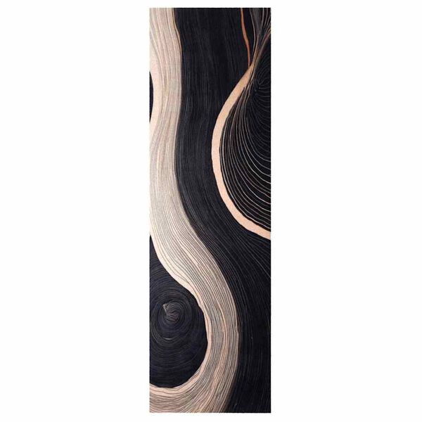 vidaXL Konyhai szőnyeg Fekete 150 x 45 cm Bársony