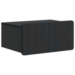 vidaXL Fali &eacute;jjeli szekr&eacute;ny Fekete 49 x 34,5 x 24 cm Szerelt Fa