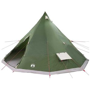 vidaXL Tipi s&aacute;tor tetővel t&aacute;rol&oacute;val Z&ouml;ld 560 x 560 x 300 cm taft