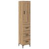 vidaXL Magasfi&uacute; fi&oacute;kkal Artisan t&ouml;lgy 34,5 x 34 x 180 cm Faanyag