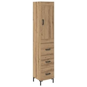 vidaXL Magasfi&uacute; Artisan t&ouml;lgy 34,5 x 34 x 180 cm Szerelt Fa