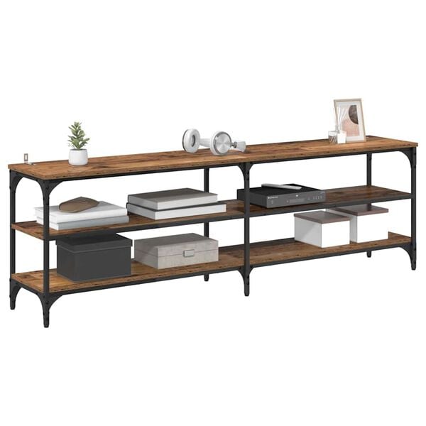 vidaXL TV szekr&eacute;ny &Ouml;reg fa 160 x 30 x 50 cm Műszaki fa &eacute;s vas