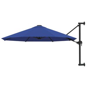 vidaXL k&eacute;k falra szerelhető napernyő f&eacute;mr&uacute;ddal 300 cm