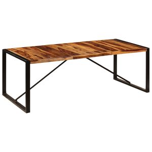 vidaXL t&ouml;m&ouml;r ak&aacute;cf&aacute;b&oacute;l &eacute;tkezőasztal 220 x 100 x 75 cm