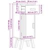 vidaXL F&uuml;rdőszoba Sz&eacute;k&eacute;ny Olden Barna 35 x 30 x 90 cm T&ouml;m&ouml;r fenyőfa