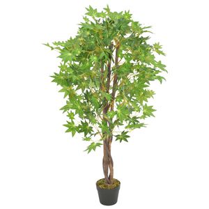 vidaXL z&ouml;ld, cserepes műjuharfa 120 cm
