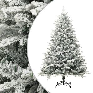 vidaXL PVC &eacute;s PE műkar&aacute;csonyfa pelyhes h&oacute;val 150 cm