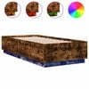 vidaXL f&uuml;st&ouml;s t&ouml;lgy sz&iacute;nű szerelt fa &aacute;gykeret LED-del 100 x 200 cm
