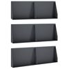 vidaXL T&aacute;mfal 6 db 60 x 12 x 30 cm Ac&eacute;l Antracitsz&uuml;rke