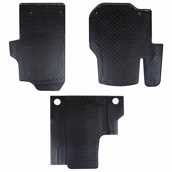 vidaXL Aut&oacute;szőnyeg 3 pcs Fekete VW CRAFTER , TGE TPE