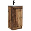 vidaXL F&uuml;rdőszobai pult mosd&oacute;val Antik Fa 42 x 40 x 84,5 cm Szerelt Fa