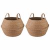 vidaXL K&eacute;zi n&ouml;v&eacute;nyed&eacute;ny 2 pcs Term&eacute;szetes &Oslash; 32 x 32 cm 100% Tengeri fű