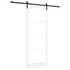 vidaXL Cs&uacute;sz&oacute; ajt&oacute; ORKDAL Feh&eacute;r 93 x 232 cm T&ouml;m&ouml;r fenyőfa &eacute;s &uuml;veg