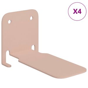 vidaXL Lebegő polc polcokkal 4 pcs R&oacute;zsasz&iacute;n 6 x 10,8 x 6,6 cm